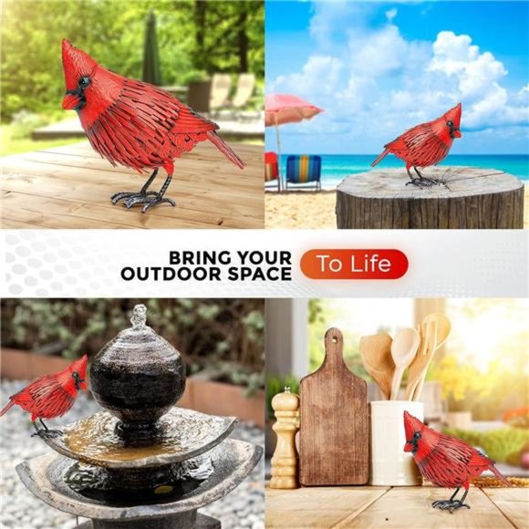 Garden Decor - Cardinal Bird Decor, Beautiful Backyard Ideas & Cardinal Gifts - Picture 6 of 6